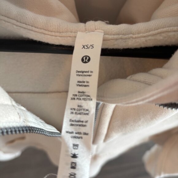 Lululemon Scuba Oversized Half-Zip Hoodie - Bone - Picture 3 of 4